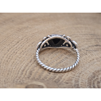 Echt zilveren ring met onyx 